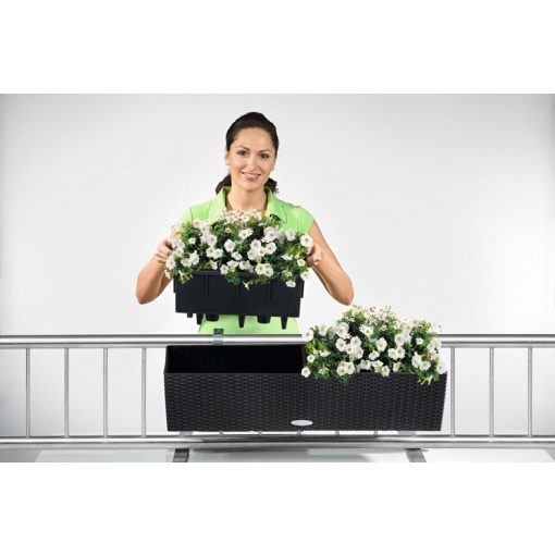 Lechuza BALCONERA Cottage 80 önöntöző készlettel: Light Gray