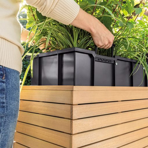 Lechuza PALO Natural Wood 80 wide high eucalyptus wood 78,5x37x77 cm