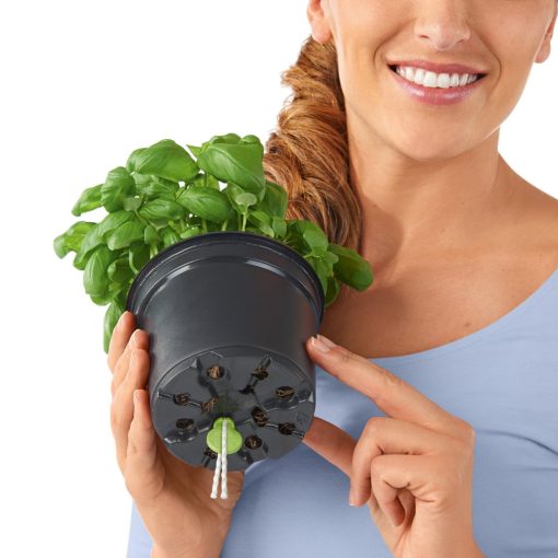 Lechuza CUBE Color Triple All-in-One Set: Sand Brown