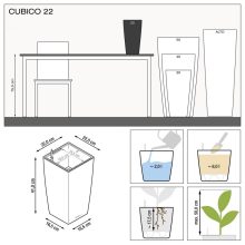 Lechuza Cubico 22 Premium-All-in-One Set: Antracit