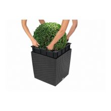 Lechuza CUBE Cottage 40 önöntöző készlettel: Sand Brown