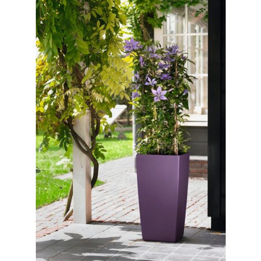 Lechuza Cubico Color kiemelhető belsővel és önöntözővel-All-in-One Set: 30x30x56 cm Szerecsendió