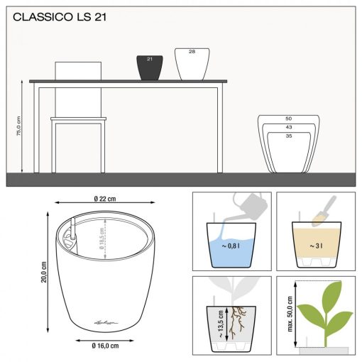 Lechuza Classico Premium LS 21: Fehér
