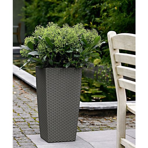 Lechuza CUBICO Cottage 40 kiemelhető belsővel és önöntöző készlettel: Gránit