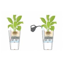 Lechuza Cubico Alto Premium önöntözővel: Fehér