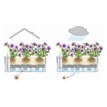 Lechuza BALCONERA Cottage 80 önöntöző készlettel:  Gránit