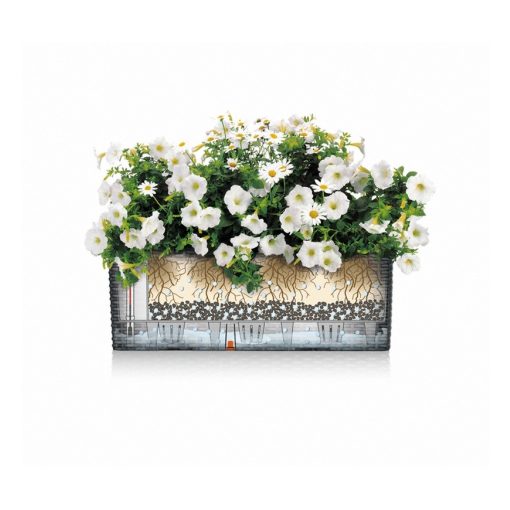 Lechuza BALCONERA Cottage 50 önöntöző készlettel: Light Gray