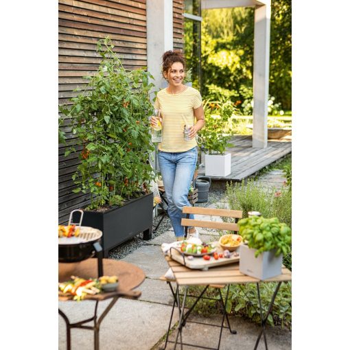 Lechuza TRIO Stone 40 önöntöző készlettel Graphite 