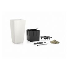 Lechuza Cubico Color kiemelhető belsővel és önöntözővel-All-in-One Set: 30x30x56 cm Fehér