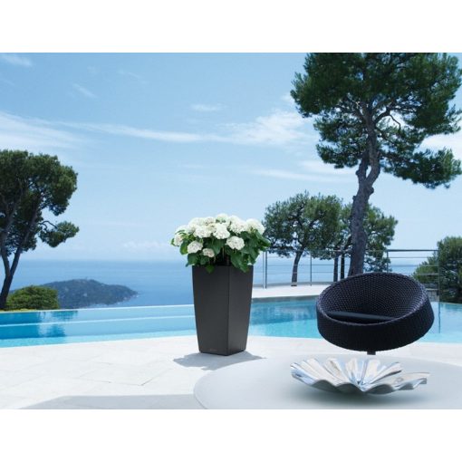 Lechuza Cubico Color kiemelhető belsővel és önöntözővel-All-in-One Set: 40x40x75 cm Szerecsendió