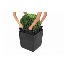 Lechuza CUBE Cottage 40 önöntöző készlettel:  Fehér