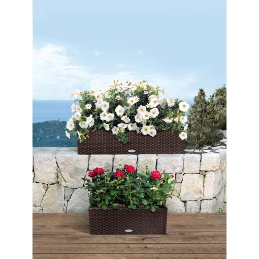 Lechuza BALCONERA Cottage 80 önöntöző készlettel:  Fehér