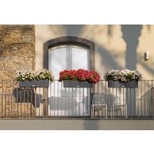 Lechuza BALCONERA Cottage 80 önöntöző készlettel:  Fehér