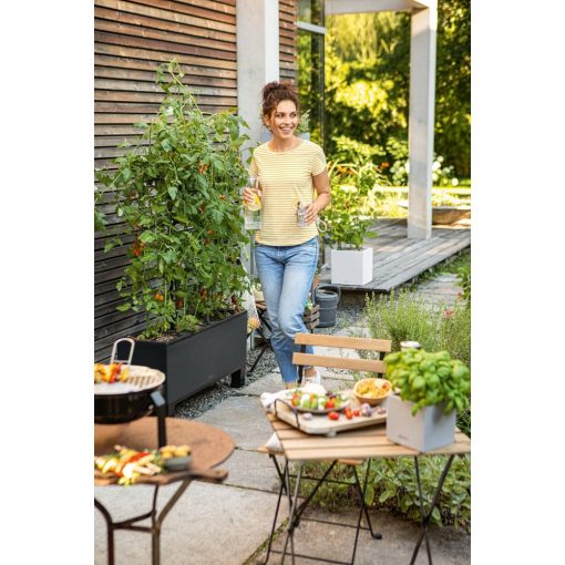 Lechuza TRIO Stone 30 önöntöző készlettel  Graphite