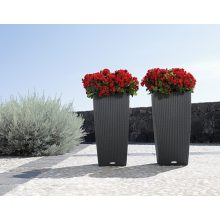 Lechuza CUBICO Cottage 30 kiemelhető belsővel és önöntöző készlettel: Gránit