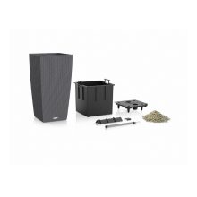 Lechuza CUBICO Cottage 40 kiemelhető belsővel és önöntöző készlettel: Graphite 