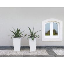 Lechuza CUBICO Cottage 30 kiemelhető belsővel és önöntöző készlettel: Fehér