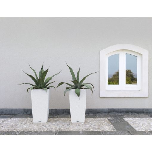 Lechuza CUBICO Cottage 30 kiemelhető belsővel és önöntöző készlettel: Fehér