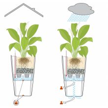 Lechuza Cubico Alto Premium önöntözővel: Antracit