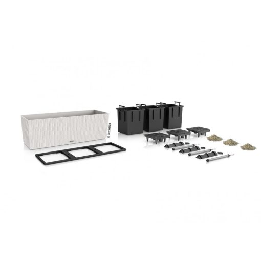 Lechuza TRIO Cottage 40 kiemelhető belsővel és önöntöző készlettel: Light Gray