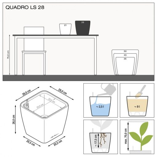 Lechuza Quadro Premium LS 28: Ezüst