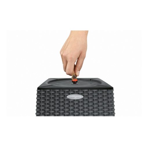 Lechuza CUBICO Cottage 30 kiemelhető belsővel és önöntöző készlettel: Graphite