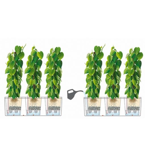 Lechuza TRIO Cottage 30 kiemelhető belsővel és önöntöző készlettel:  Gránit