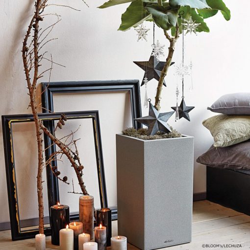 Lechuza CANTO Stone Tower All-in-One Set: 30x30x56 cm Szürke