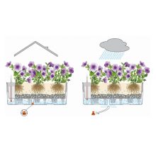 Lechuza BALCONERA Cottage 50 önöntöző készlettel: Fehér