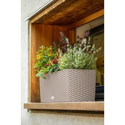 Lechuza BALCONERA Cottage 50 önöntöző készlettel: Sand Brown