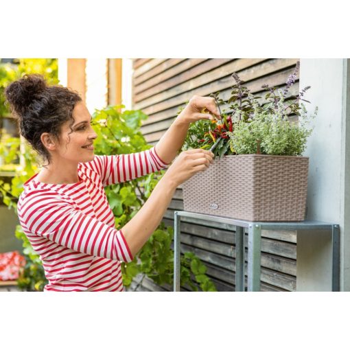 Lechuza BALCONERA Cottage 50 önöntöző készlettel: Sand Brown